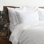 Hotel Roma Percale FITTED sheet - TWIN WHITE - 15" pocket